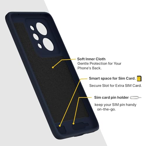 Image of Back Cover Realme P4 Power 5G | MagFit Ring Design (Non-Magnetic) | Shockproof Case | Anti-Slip Grip | Raised Camera Edges | Slim Protective Case for Realme P4 Power 5G (Steel Blue)