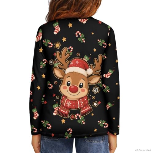 Image of Renewold Boys Girls Tees Kids T-Shirt Long Sleeve Crewneck T Shirts Casual Athletic Tops Clothing for Home School Travel