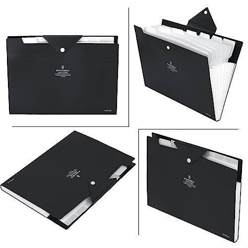 NISUN 8 Pocket Expanding File Folder Black - Image 6