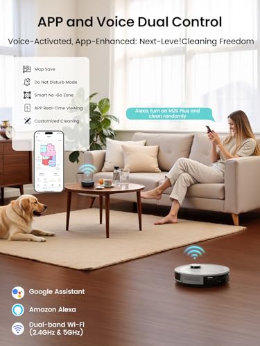 Lefant M2S Plus Robot Vacuum and Mop, Self-Emptying, 10000Pa Suction, 75 Days Hands-Free, dToF Navigation, Obstacle Avoidance, 240 Mins Runtime, for Hard Floors & Carpets, Wi-Fi - Image 7