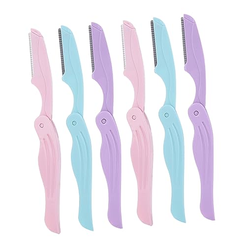 ABOOFAN 12 Pçs Raspador Facial Navalha De Barbear Sobrancelha Masculina Maquiagem Aleatória Cabelo D