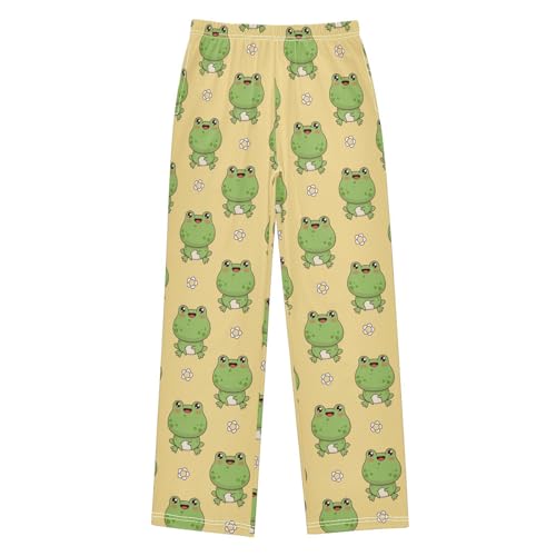 Frogs Daisy Flowers Boys Pants for Kids Jogger Pants with Pockets S-XL