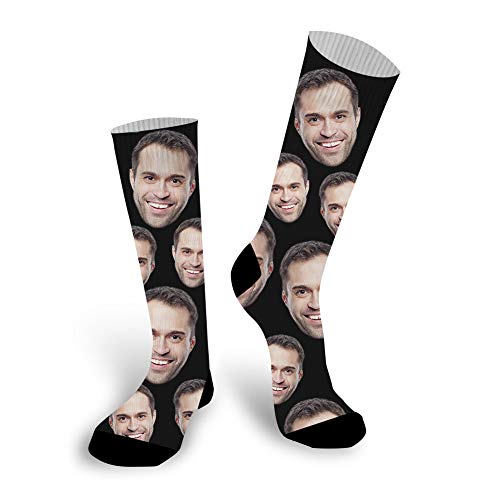 Dreamdecor Custom Face Socks, Personalized Your Photo on Crew Socks for Men Women