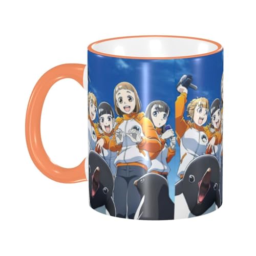宇宙よりも遠い場所 セラミックマグカップ 食器 大容量コーヒーカップ 330ml 耐熱 おしゃれなマグカップ オフィスホーム用 プレゼントに最適 再利用可能 ギフト 男女兼用 Orange