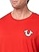 True Religion Men's High Density Letter Tee, Washed Red, XL