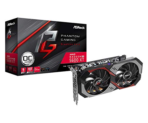 ASRock AMD Radeon RX5600XT���� �O���t�B�b�N�{�[�h GDDR6 6GB Phamtom Gaming�V���[�Y RX 5600XT PG D2 6G OC