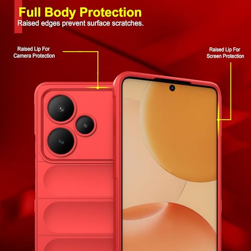 Image of Zapcase Back Case Cover for Realme P4 Pro 5G | Compatible for Realme P4 Pro 5G Back Cover | Liquid Silicon Magic Case with Camera Protection | Red
