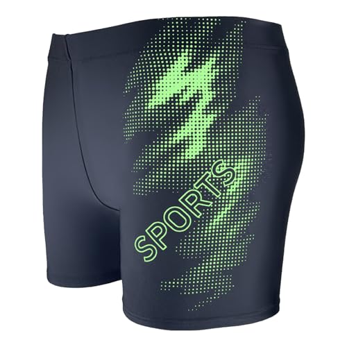 RUMAOZIA Jammer Bañador para hombre, corto, ajustado, bañador largo, de secado rápido, bañador para natación, compresión, competición, bañador deportivo, verde, 3XL