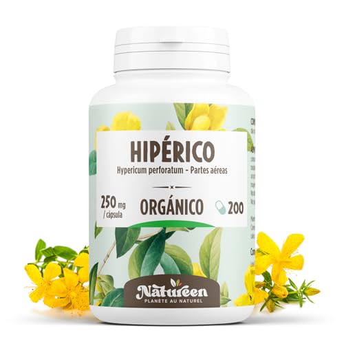 Hierba de San Juan - Hipérico Orgánico - 250 mg - 200 cápsulas vegetales - Planète au Naturel