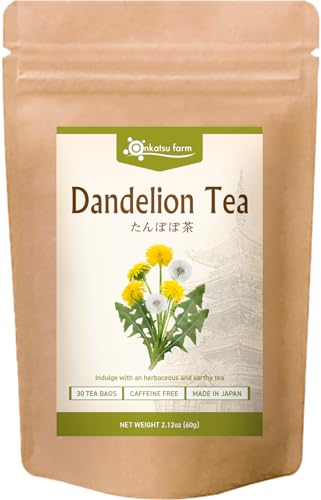Onkatsu Farm Dandelion Tea bags 30 Count Teabags Caffeine Free dandelion root tea herbal loose tea
