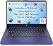 Price comparison product image HP 14" HD Laptop PC 14s-fq0023na, AMD 3020e, 4GB RAM, 64GB SSD, Windows 11 in S Mode, with Microsoft 365 Personal 12 months included - Blue
