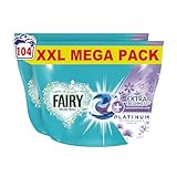 Fairy Non Bio Platinum PODS® Washing Liquid Capsules, 104 Washes (52x2), Silk Tree Blossom & Jasmine, With Extra Freshness For Sensitive Skin