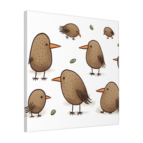 Toile murale kiwi moderne 40,6x40,6 cm tableau décoration