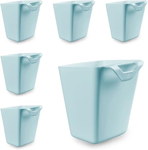 Paquete de 6 portavasos colgantes, organizadores de pared, accesorios de carrito rodante, contenedores de almacenamiento para colgar para decoración