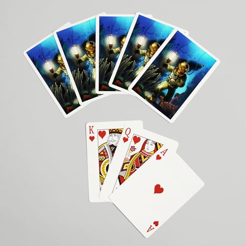 Baraja de poker Lantern Press Diver Scene 52 cartas miniatura 7