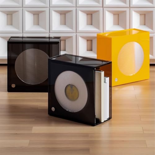 Caja de Vinilos para Evitar Daños: Almacenamiento de CD Acrílico Amarillo 4