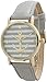 OrangeTag Women's Striped Anchor Style Leather Watch - Grey