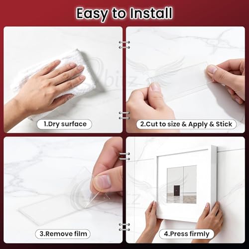 Image of Qbitz Multipurpose Double Sided Tape 3 Meter | Heavy Duty Transparent Adhesive Gel Grip Tape | Washable, Removable, Reusable & Traceless | Strong Wall Mounting Tape for Home & Office (PACK OF 1)