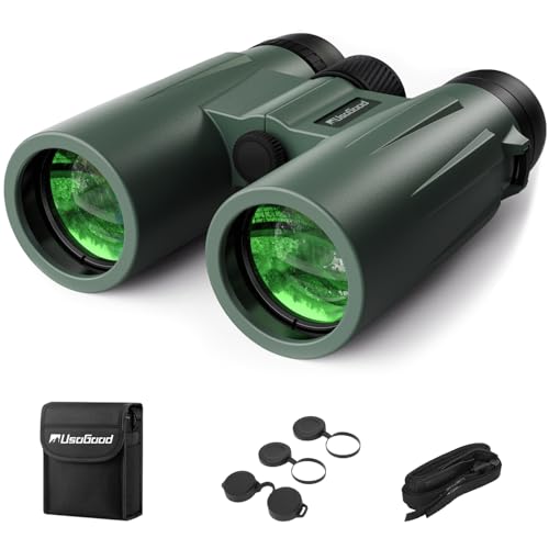 usogood 12x50 Binocolo Professionale con Grande Portata – Binocoli per Adulti con Prismi BaK-4 e Lenti FMC, Antiscivolo e Impermeabili, per Birdwatching, Caccia, Escursionismo, Concerti