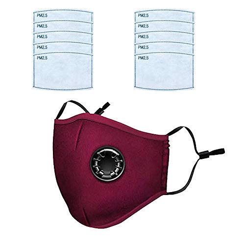 1 Pack Red + 10 Pcs Replacement Cotton Reusable Washable Reusable