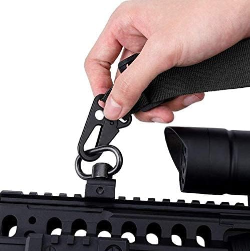 Winvin Quick Release Detach QD Sling Swivel Mount - with Base 20mm Rail Mounted Push Button (Sling Attachment for Picatinny/Weaver)