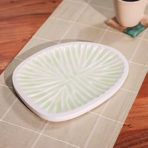 Image of Mango Wood Serving Platter- Natural Wooden Tray for Cheese, Bread