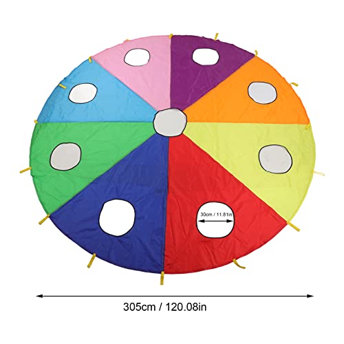 Eulbevoli Gioco per Talpe con Paracadute all'aperto, Punti rinforzati Gioco per Talpe con Paracadute per Bambini Costruisci Muscoli per la Scuola Materna