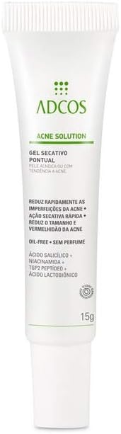 Gel Secativo Adcos Acne Solution 15g - Eficiência Rápida — Melhor para Combater Espinhas Localizadas