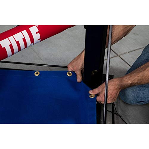 TITLE Boxing Heavy Duty Pro Canvas Ring Cover, Blue, 16'