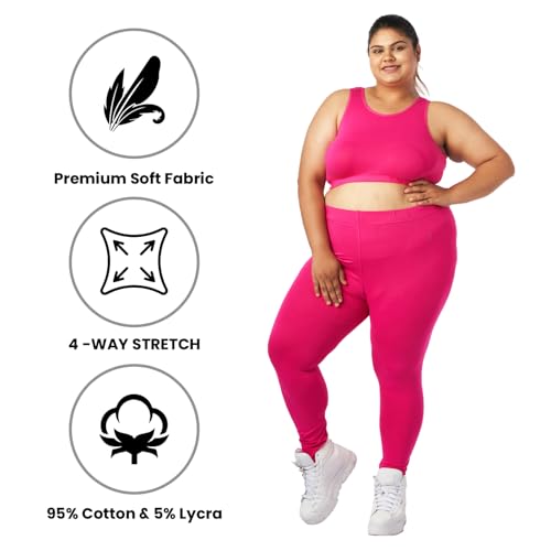 Image of BIGTEES Leggings Regular & Plus Size | Cotton Legging | Legging Full Coverage Tummy Controller | Leggings for Women