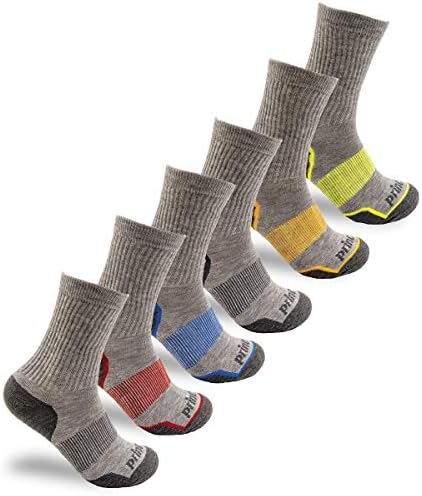 Prince Boys' Crew Length Athletic Socks with Cushion for Active Kids (6 Pair Pack)…