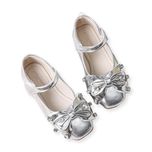 Girls Mary Jane Leather Shoes Fashion Soft Bottom Non-Slip Performance Princess Ballet Flat Shoes