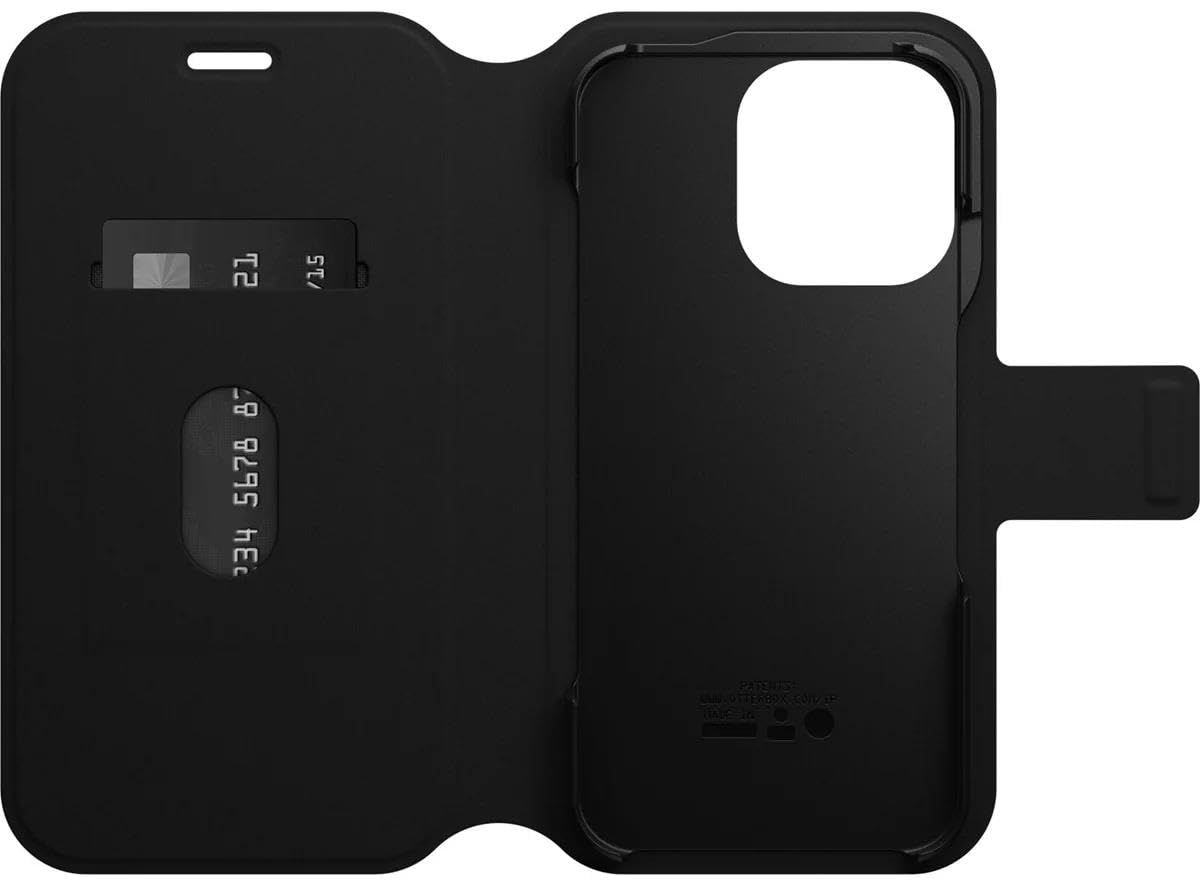 OtterBox Cover per iPhone 14 PRO Max Strada Via, Resistente a Shock e Cadute, Folio Sottile, Morbido al Tatto con Slot Carta di Credito, Testato 2X vs Norme Mil-Std 810G, Nero