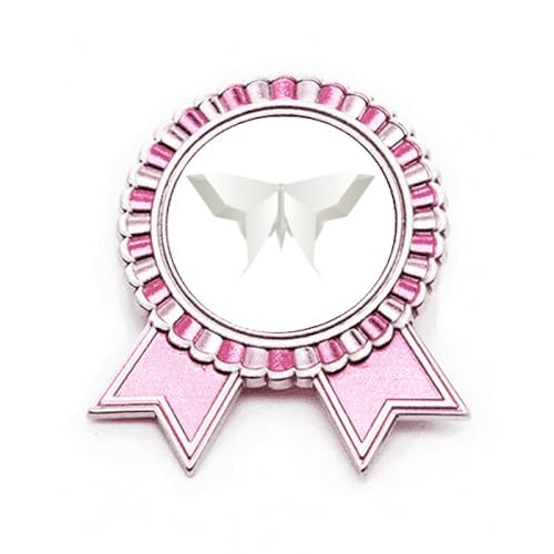 Broche blanche Origa Rose en métal M au design géométrique et finitions soignées