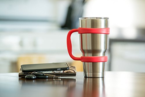 Strata Cups 30Oz Tumbler Handle (Red) Available For 30Oz Yeti Tumbler, Ozark Trail Tumbler, Rambler Tumbler- Bpa Free #TOP3