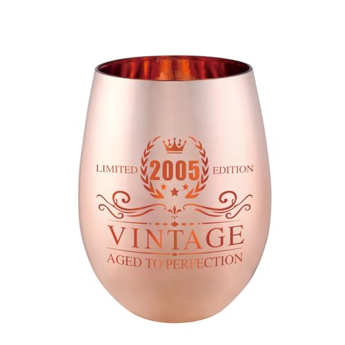 Comparison: Best 21St Birthday Stemless Wine Glasses 8 xilaxila 21ST birthday gifts for her - Vintage 2005 Wine Glass - 21ST Birthday Decorations For Women, Funny 21 Bday Gifts Idea For Women, Friends, Daughter, Sister(2005)