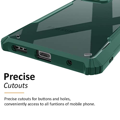 Image of WOW IMAGINE Shock Proof Clear Protective Back Case for Samsung Galaxy S22 Plus 5G - AirEDGE Technology | 360 Degree Camera Protection | Transparent Hybrid Back Case Mobile Cover - Green