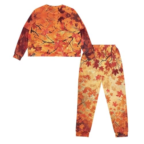 Image of Women's Pajamas Set Soft 2 Piece Loungewear Long Sleeve Pj Set Matching Sleepwear with Pockets for Women Plus Size
