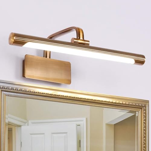 Image of Glowave Classic Metal Rose Golden Light with Adjustabe Head Mirror Vanity Bathroom Picture Light - Warm White (375 /RGD)