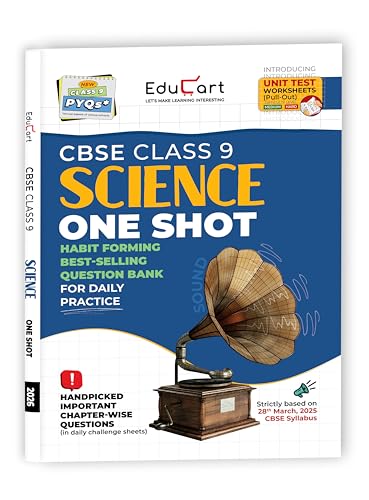 Educart CBSE Class 9 Science One-shot Question Bank 2026 (Strictly for 2025-26 Exam)