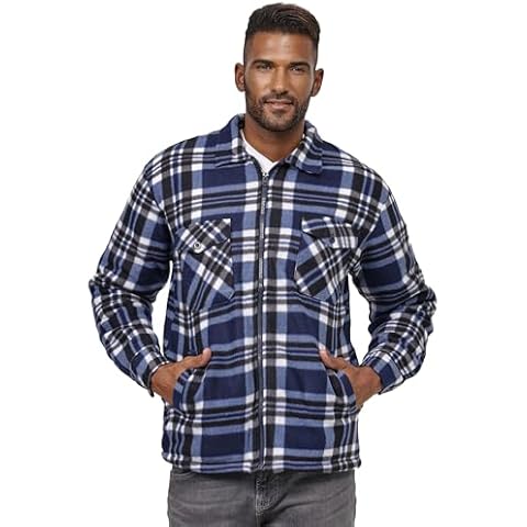 EGOMAXX Men's Warm Fleece Lumberjack Jacket Cover