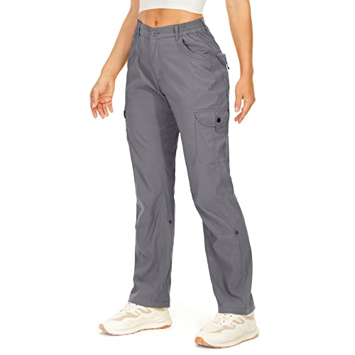 Walking Trousers for Womens Hiking Trousers Cargo Pants Summer Lightweight Quick Dry Stretch Outdoor Casual UPF 50 Running Cycling Trekking