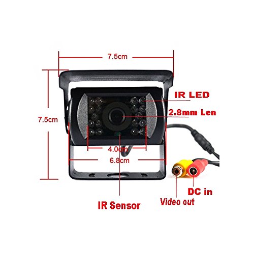 Image of 18 IR LED Night Vision Vehicle Car Rear View Reversing Backup Parking Camera Waterproof for Monitor with 10M Video Cable 12V-24V