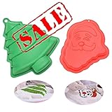 🎄 Amplio uso y dura mucho tiempo: bueno para un molde de tortitas, queso/chocolate/pastel de café, o arcilla artesanal, recetas de gelatina, recetas de streusel. El material es flexible y duradero, puedes reutilizarlo para cada Navidad, no más dinero y respetuoso con el medio ambiente