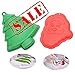 KeepingcooX® Molde de silicona 3D para tartas de Navidad, molde para hornear antiadherente, Papá Noel y árbol de Navidad, 20 x 24,5 x 3 cm y 25 x 28 x 4,5 cm, rojo y verde