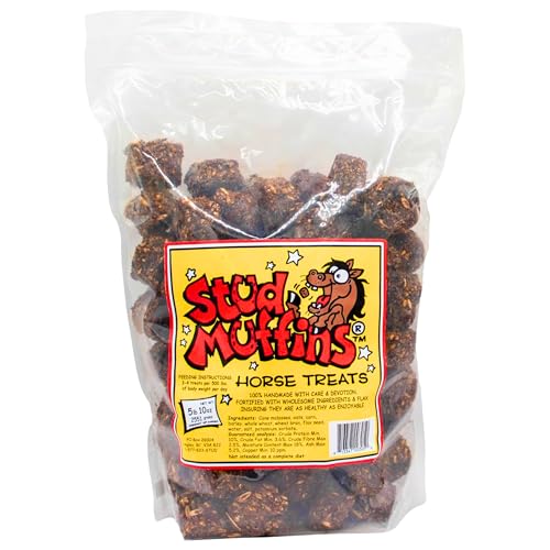 Stud Muffins 5.8lb Horse Treats Bag/Stud Muffins are Great Training Treats and Horse Pill Pockets/Our Treats for Horses are All Natural Horse Treats/Durable 5.8lb Horse Treats Bulk Pack