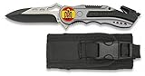 Albainox 19627GR1017 Taschenmesser mit spanischer Flagge, Grau, ohne Säge, 6,5 cm, für Jagd, Angeln, Camping, Outdoor, Survival und Bushcraft Albainox 19627GR1017 + Flaschenhalter