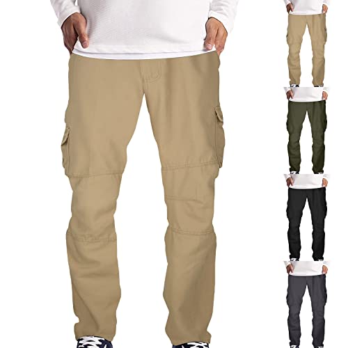 Jean pour homme pantalon cargo en denim coupe ajustée classique