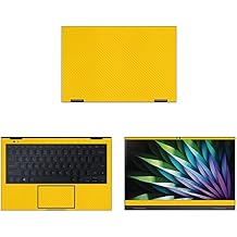 Decalrus - Protective Decal for The Samsung Galaxy Book Flex2 Alpha 13.3" Screen Laptop Yellow Carbon Fiber Skin case Cover wrap CFsamsungGalaxyFlexAlpha_13Yellow