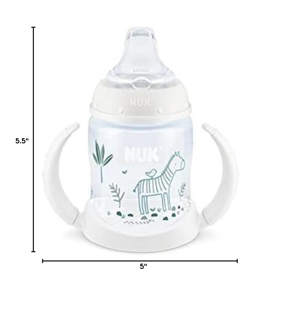 NUK Disney Learner Sippy Cup (5 Ounce (Pack of 2), Woodlands-Zebra)